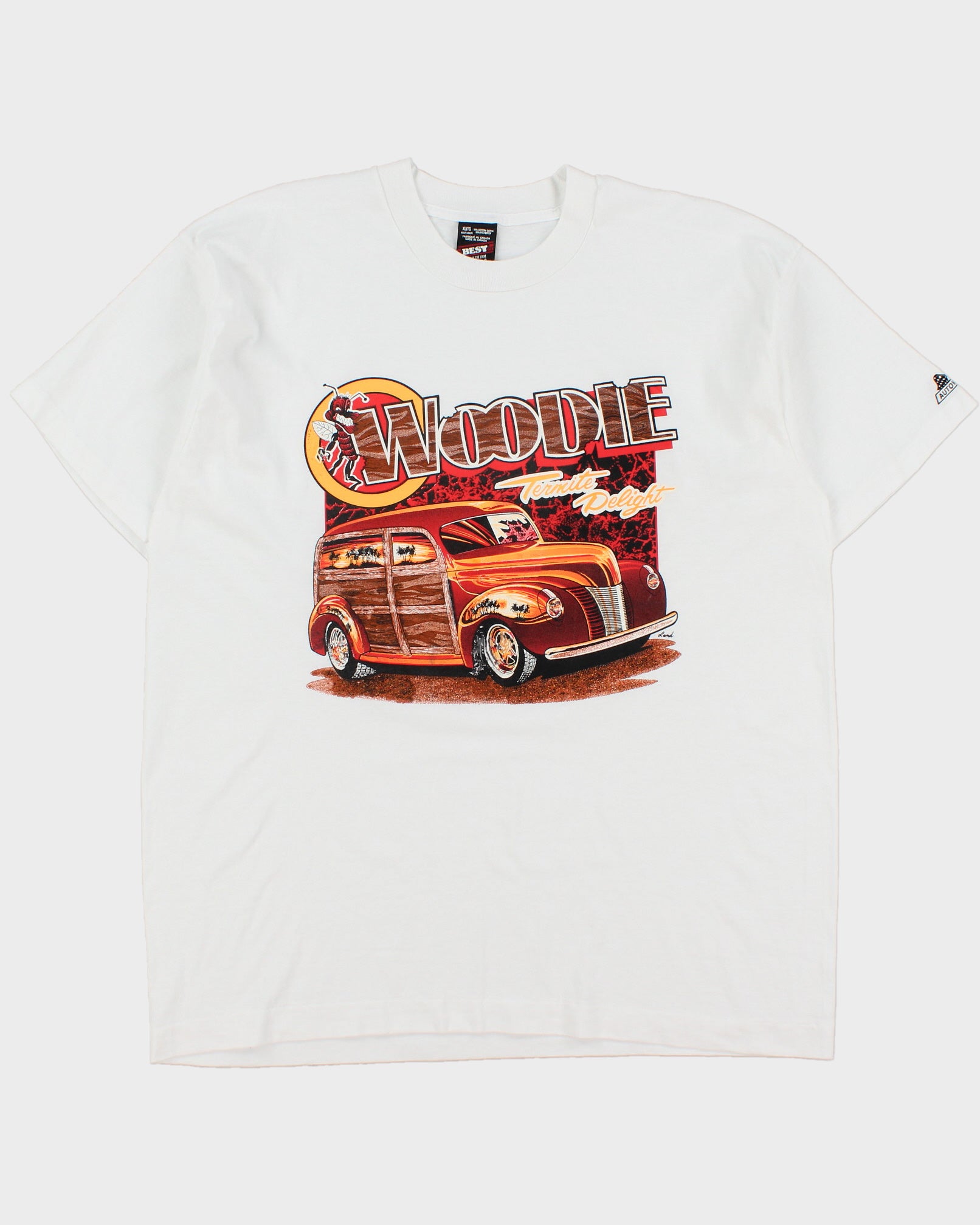 Vintage 1992 Chevy Woodie Termite Delight Heavyweight Single Stitch Made In Canada Crewneck T-Shirt - XL