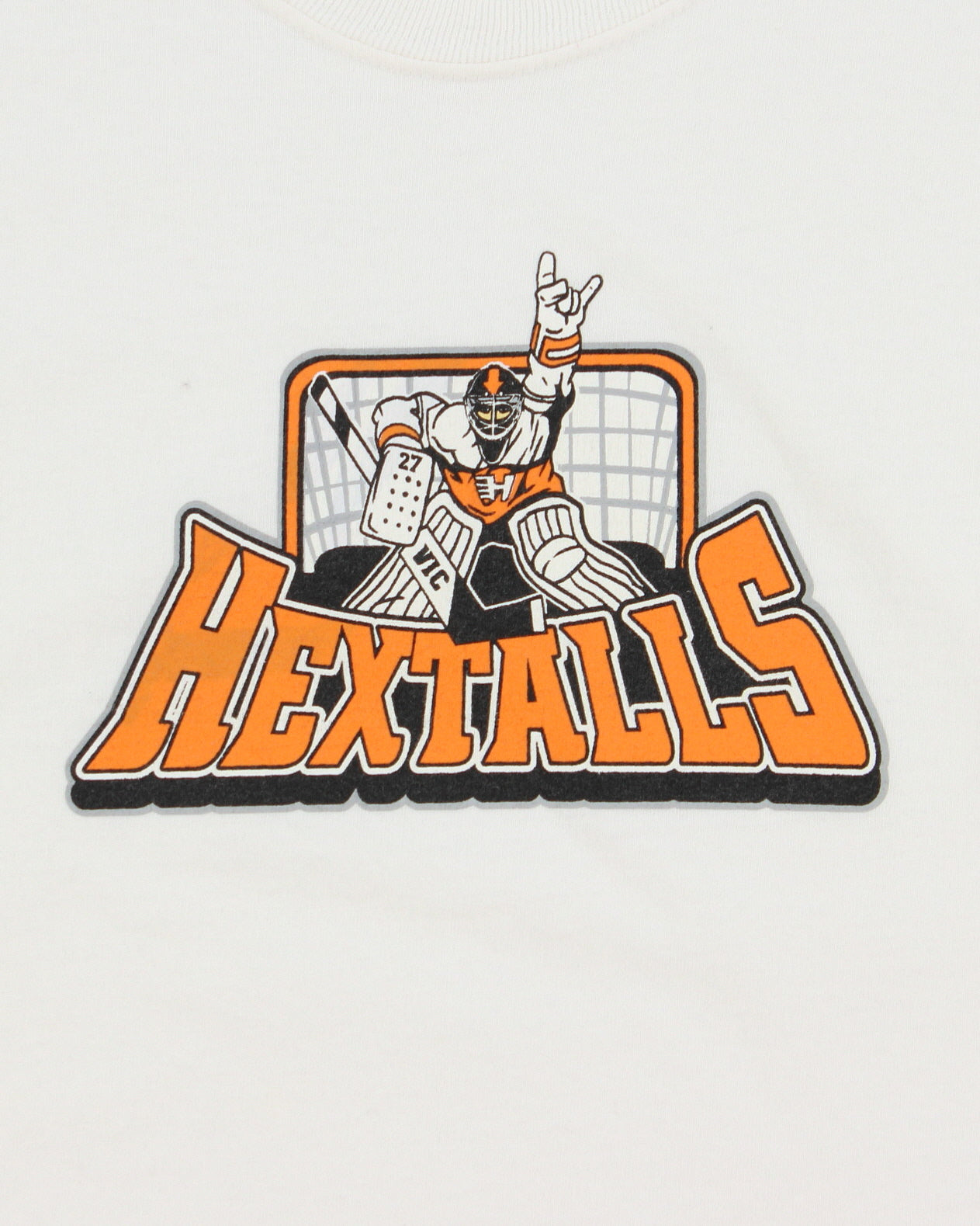 Vintage 2001 Hextalls Dynasty Heavyweight Hanes Ice Hockey Crewneck T-Shirt - S