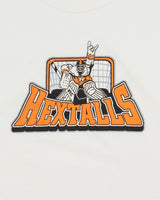Vintage 2001 Hextalls Dynasty Heavyweight Hanes Ice Hockey Crewneck T-Shirt - S