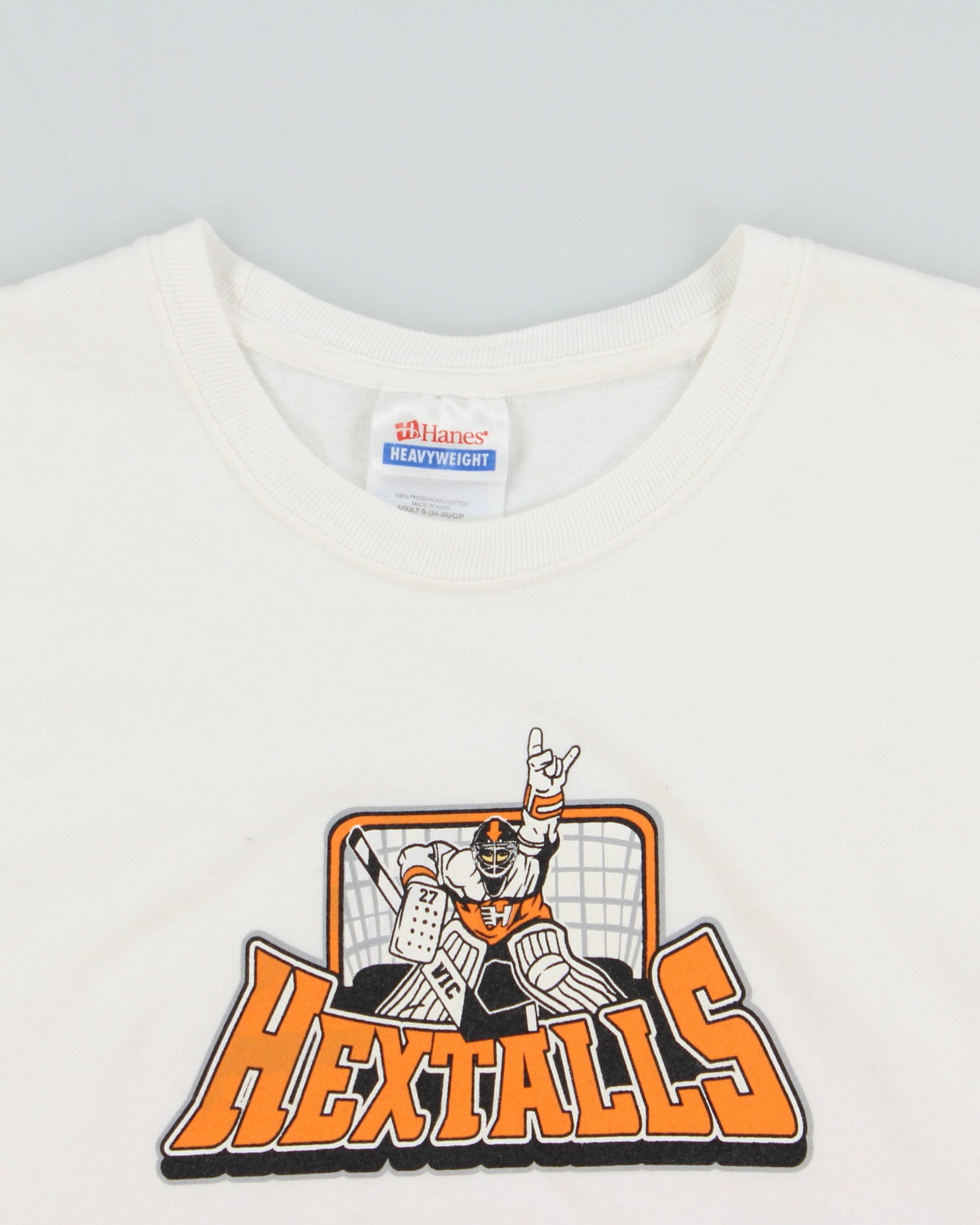 Vintage 2001 Hextalls Dynasty Heavyweight Hanes Ice Hockey Crewneck T-Shirt - S
