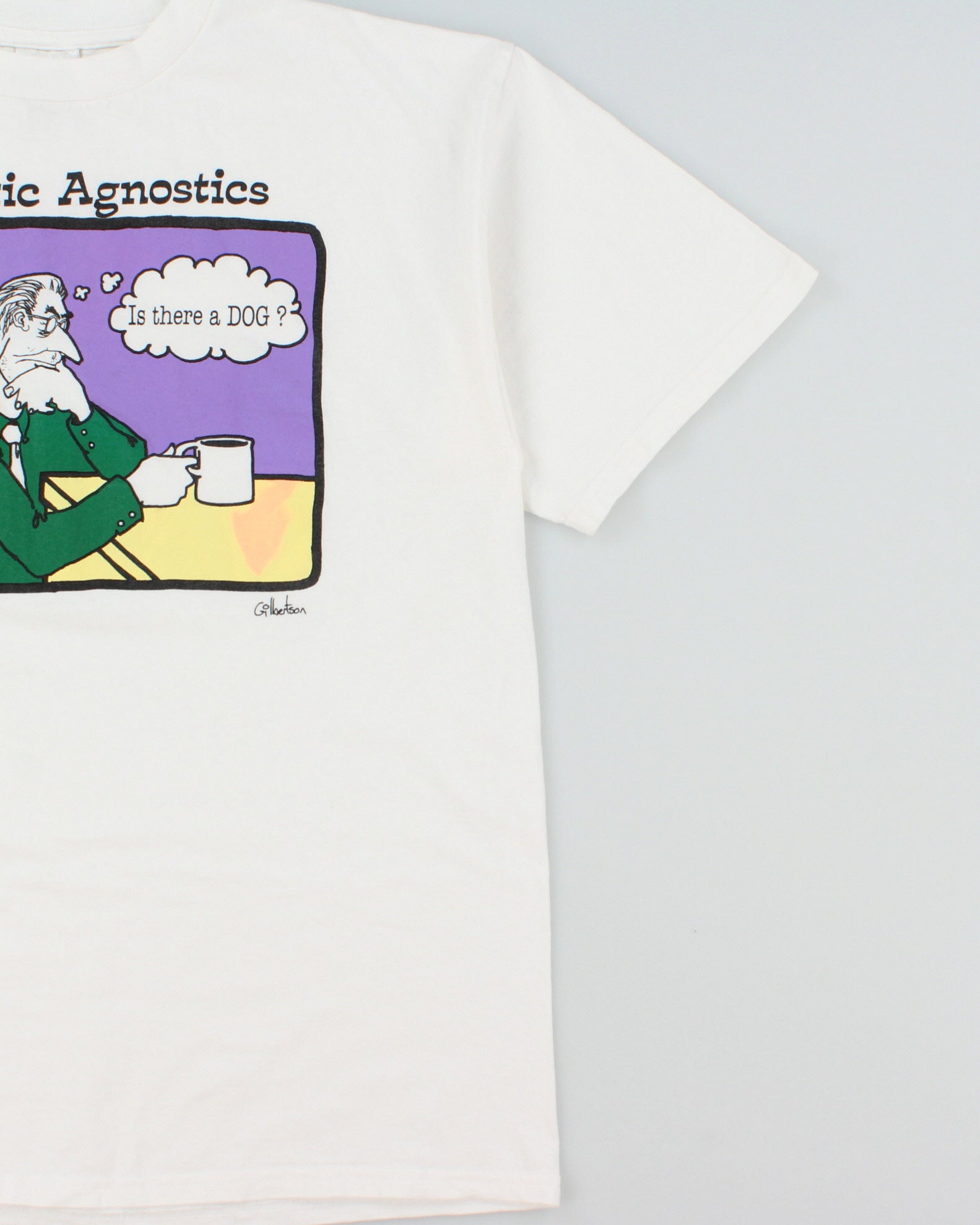 Vintage 1990s Bovis 'Dyslexic Agnostics Heavyweight Tultex Made In Canada Crewneck T-Shirt - XL