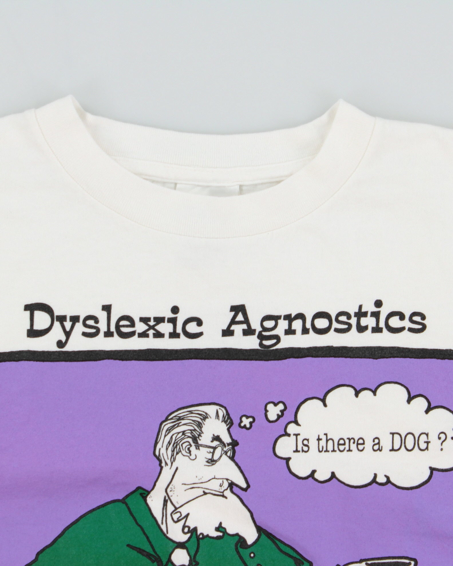 Vintage 1990s Bovis 'Dyslexic Agnostics Heavyweight Tultex Made In Canada Crewneck T-Shirt - XL