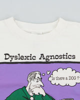 Vintage 1990s Bovis 'Dyslexic Agnostics Heavyweight Tultex Made In Canada Crewneck T-Shirt - XL