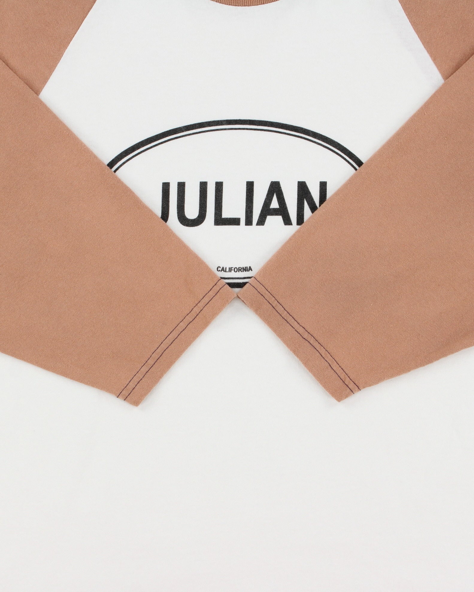 Vintage Y2K 00s Julian California Heavyweight Anvil Tan Crewneck Raglan Baseball T-Shirt - L
