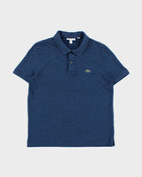 Vintage Lacoste Navy Marl Slim Fit Short Sleeve Polo Shirt - L