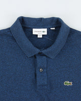 Vintage Lacoste Navy Marl Slim Fit Short Sleeve Polo Shirt - L