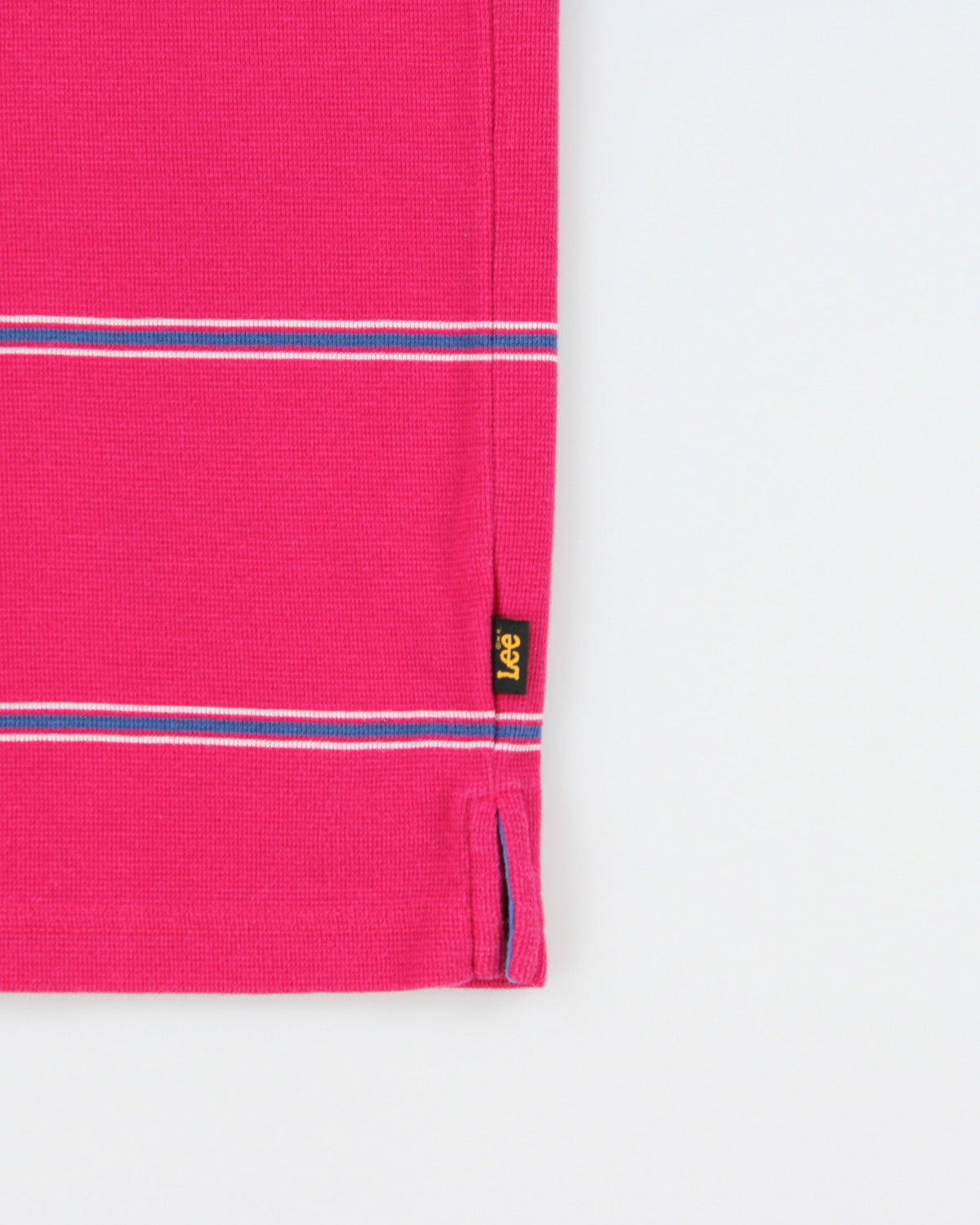 Vintage Lee Striped Short Sleeve Polo Shirt - M