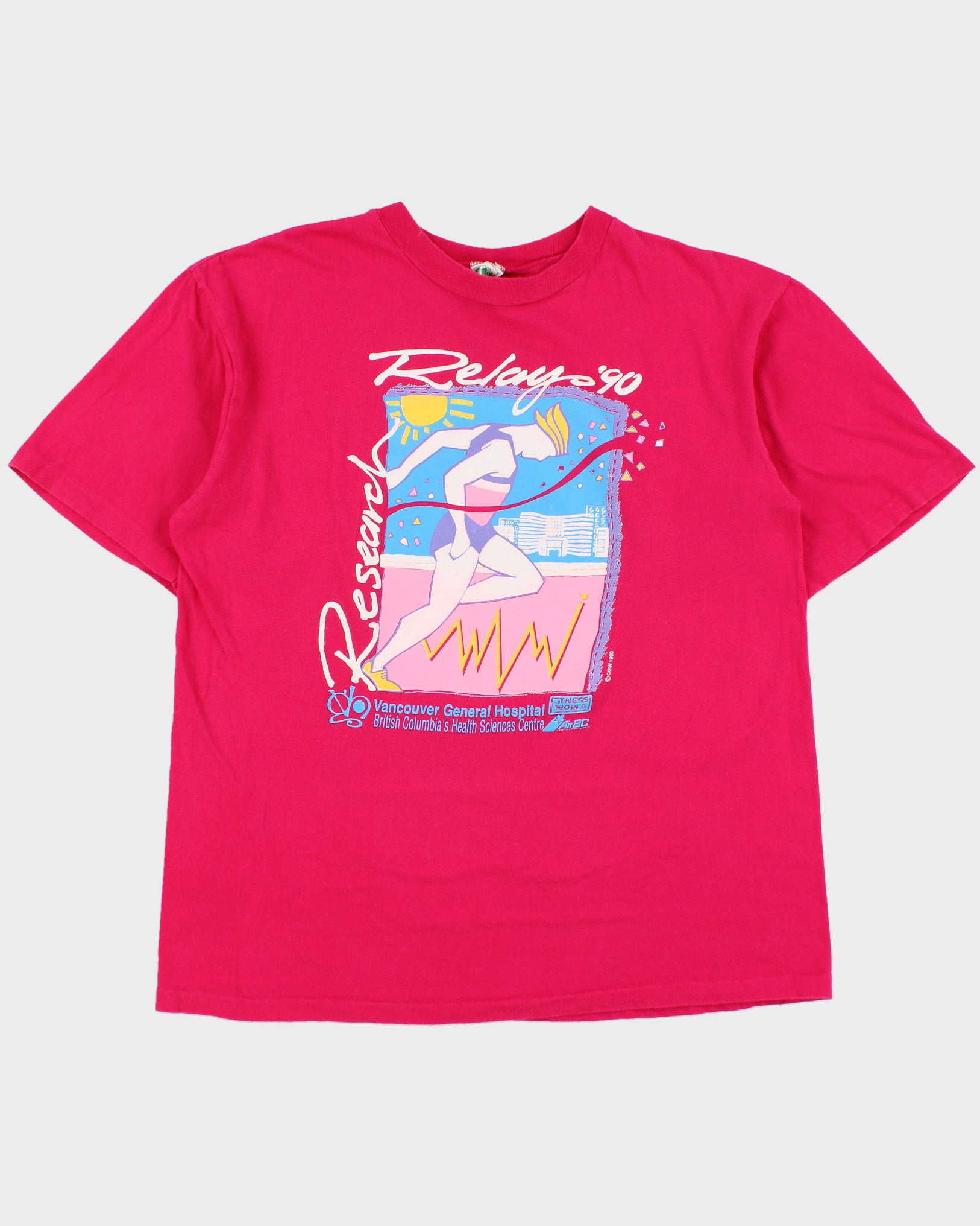 Vintage 1990 Research Relay Single Stitch Graphic T-Shirt - L