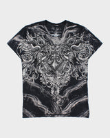 Vintage Y2K 00s Affliction Live Fast Gothic Made In USA V-Neck T-Shirt - M
