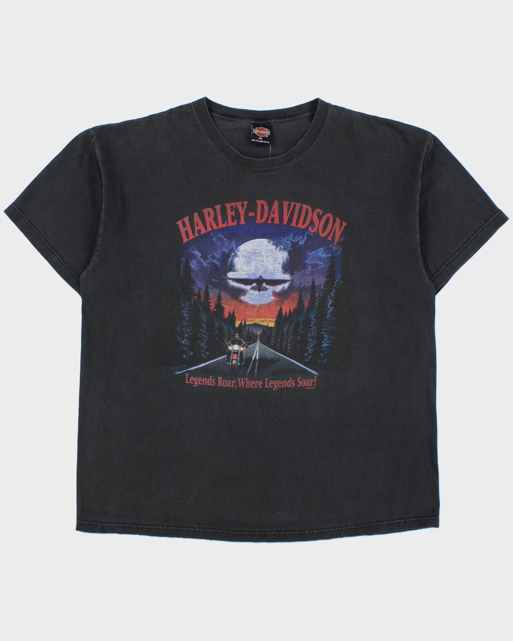 Vintage 2000 House Of Harley Davidson Heavyweight Anchorage Alaska Made In USA Crewneck T-Shirt - XXL