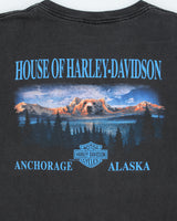 Vintage 2000 House Of Harley Davidson Heavyweight Anchorage Alaska Made In USA Crewneck T-Shirt - XXL
