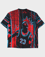 Vintage Nike Air Jordan DNA Heavyweight AOP Crewneck T-Shirt - L
