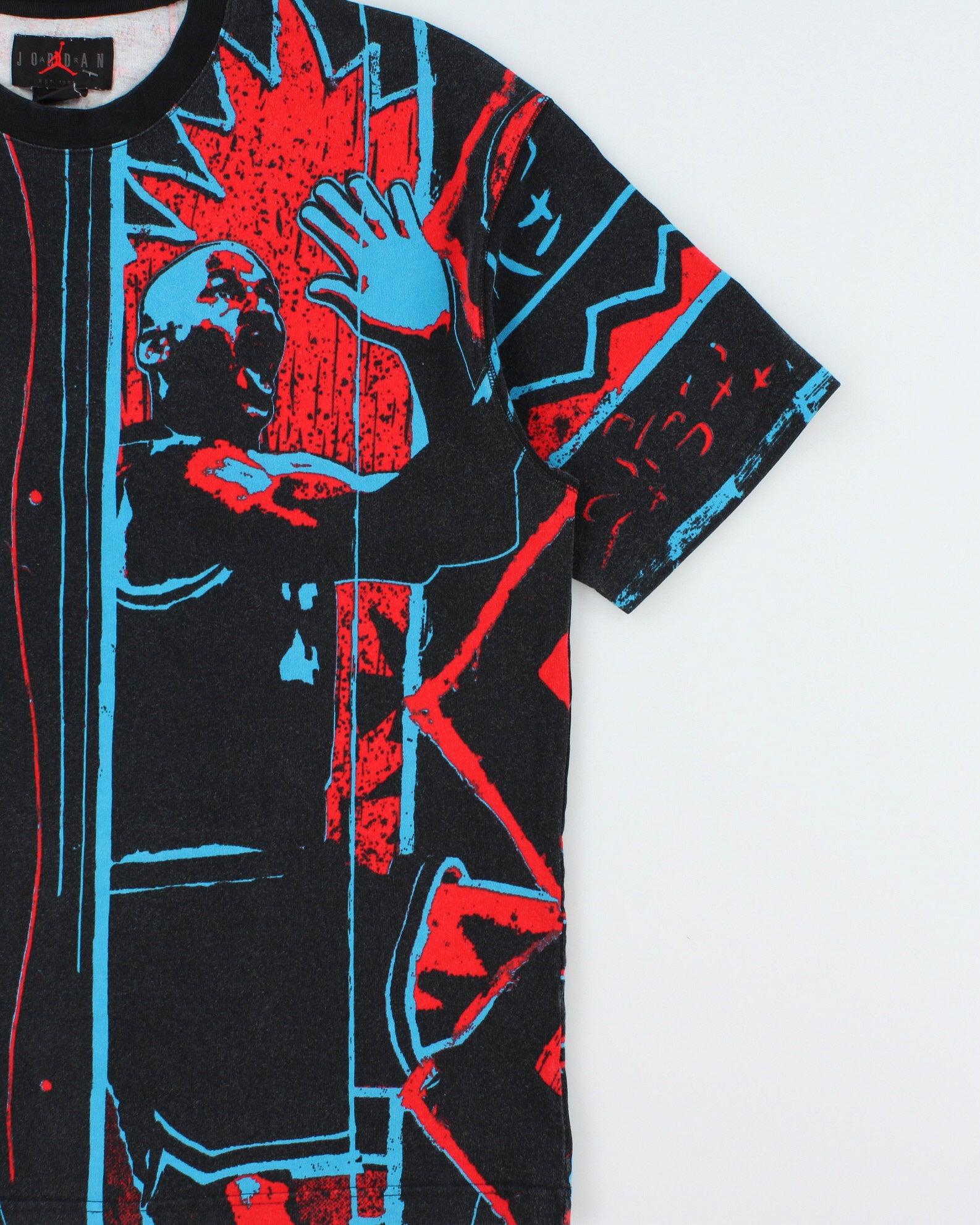 Vintage Nike Air Jordan DNA Heavyweight AOP Crewneck T-Shirt - L