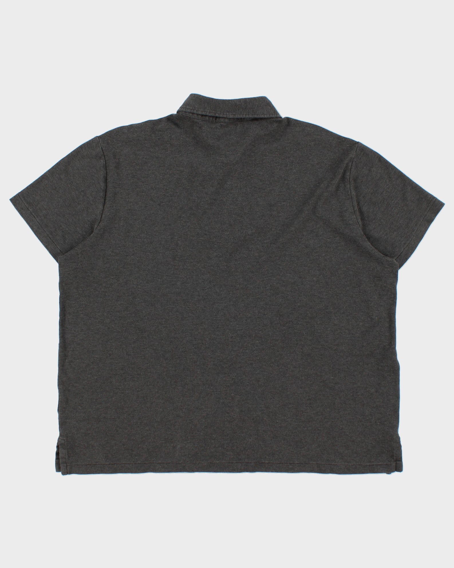 Vintage Polo Ralph Lauren Marl Grey Custom Slim Fit Short Sleeve Polo Shirt - XL
