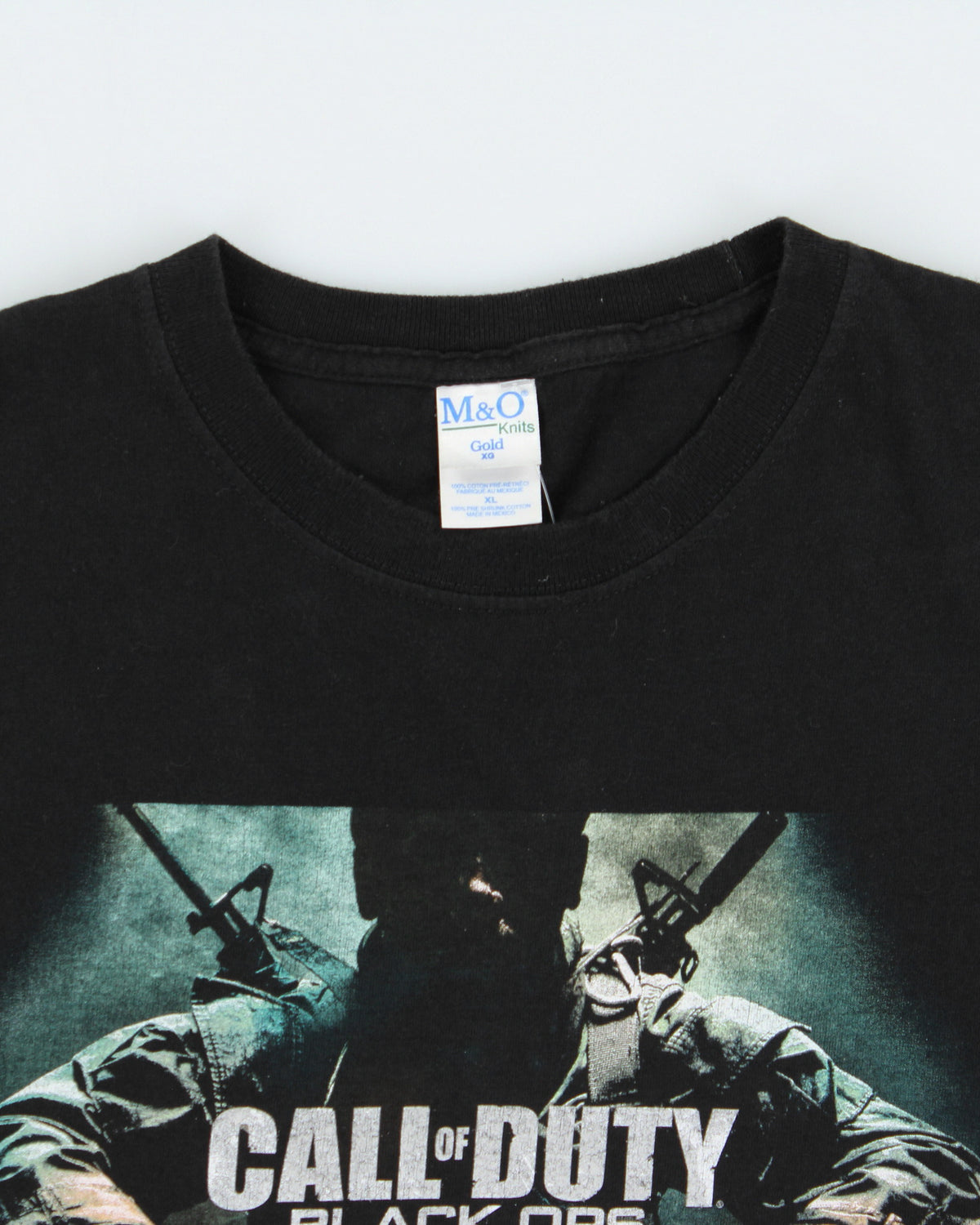 Vintage Call Of Duty Black Ops 2010 Video Game Promo Release Heavyweight M&amp;O Crewneck T-Shirt - XL