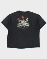 Vintage Diablos Calgary 666 The Devil Is My Mechanic Heavyweight Alstyle Crewneck T-Shirt - XXXL