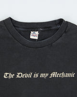 Vintage Diablos Calgary 666 The Devil Is My Mechanic Heavyweight Alstyle Crewneck T-Shirt - XXXL