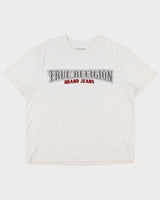 Vintage True Religion Heavyweight Railroad Embroidered Made In USA Boxy Crewneck T-Shirt - M