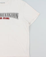 Vintage True Religion Heavyweight Railroad Embroidered Made In USA Boxy Crewneck T-Shirt - M