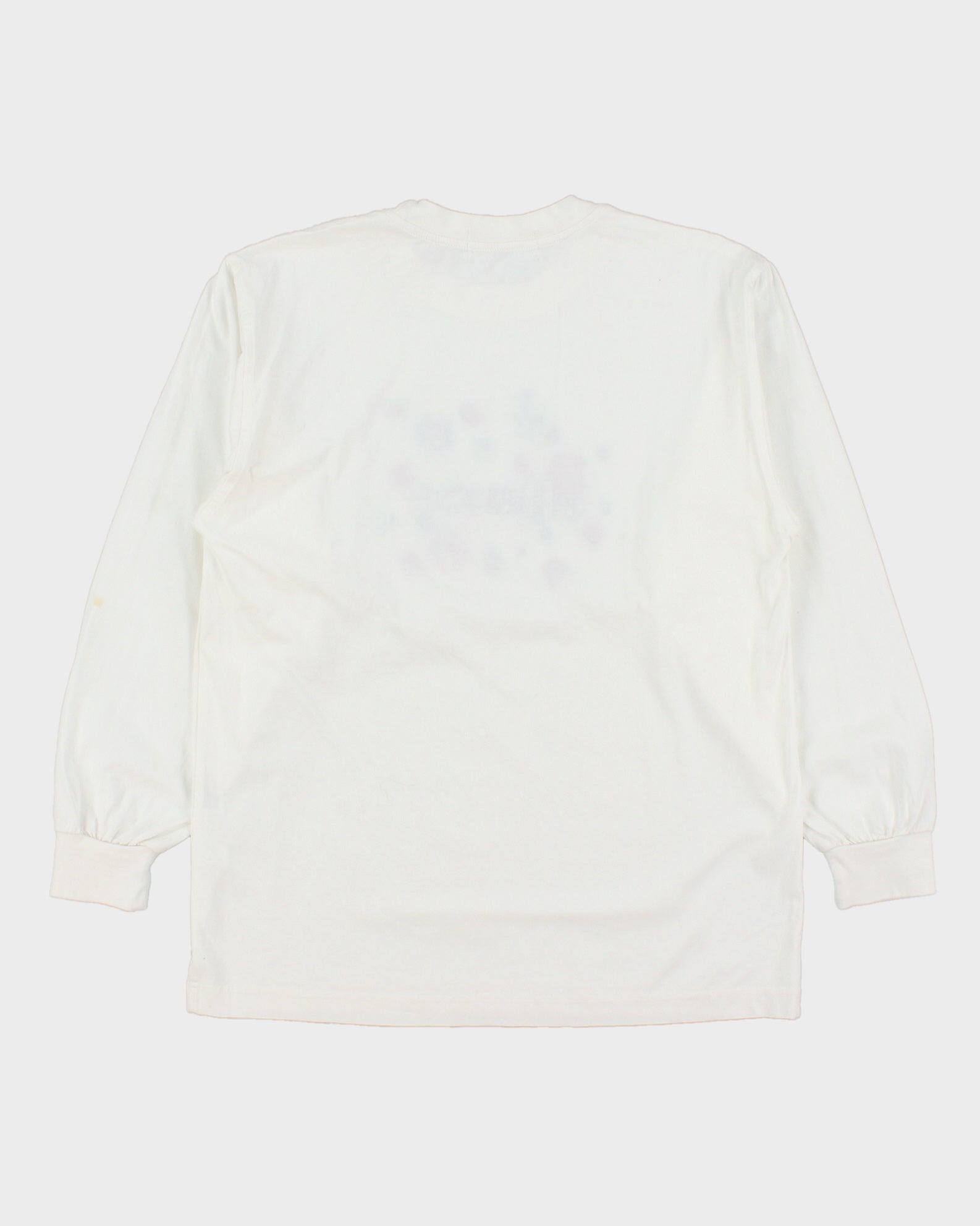 Vintage 1990s Ellesse Heavyweight Floral Embroidered Made In Japan Long Sleeve Crewneck T-Shirt - L