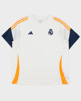 2024-25 Adidas Real Madrid CF Heavyweight Embroidered Regular Fit Crewneck Football T-Shirt - XL