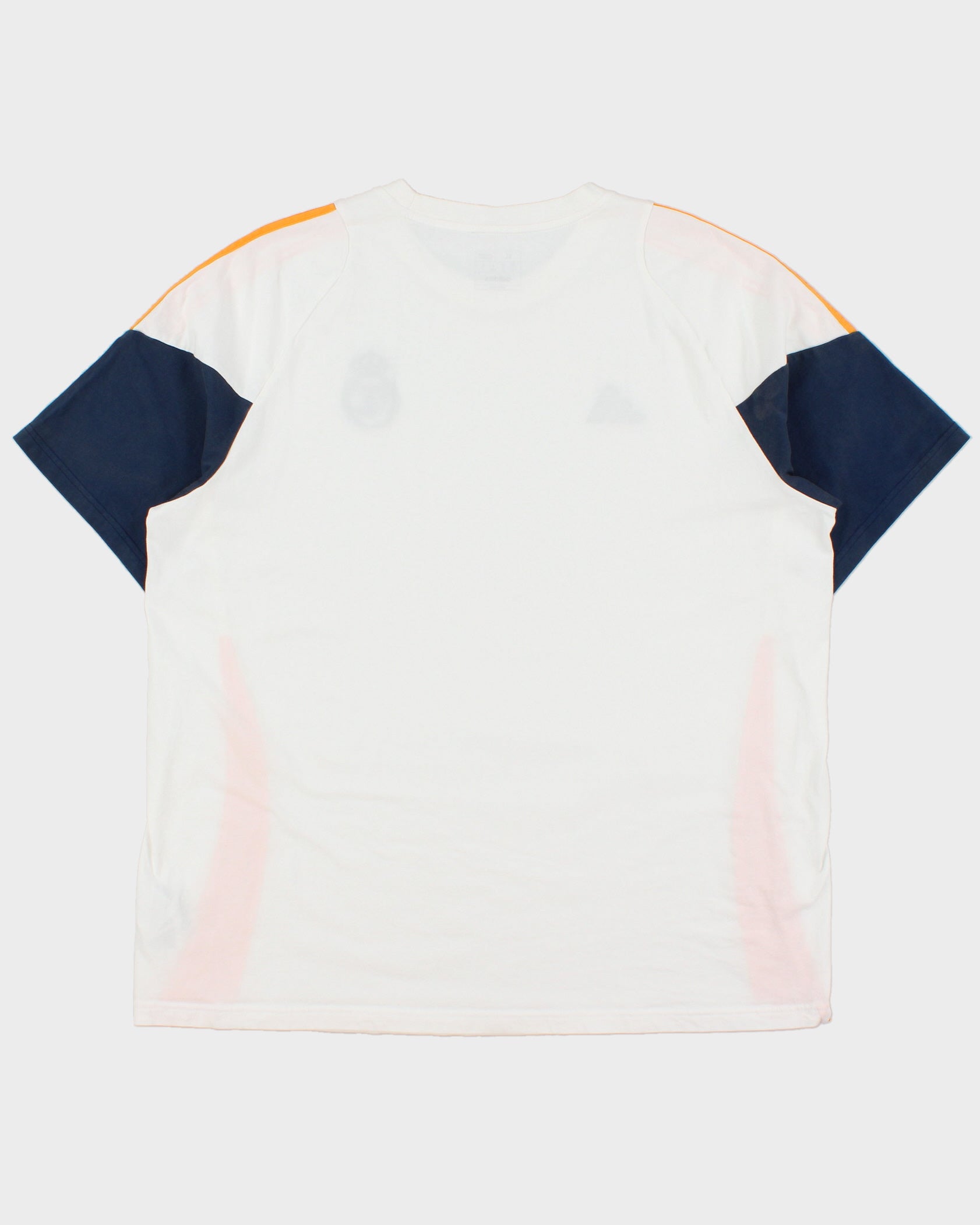 2024-25 Adidas Real Madrid CF Heavyweight Embroidered Regular Fit Crewneck Football T-Shirt - XL