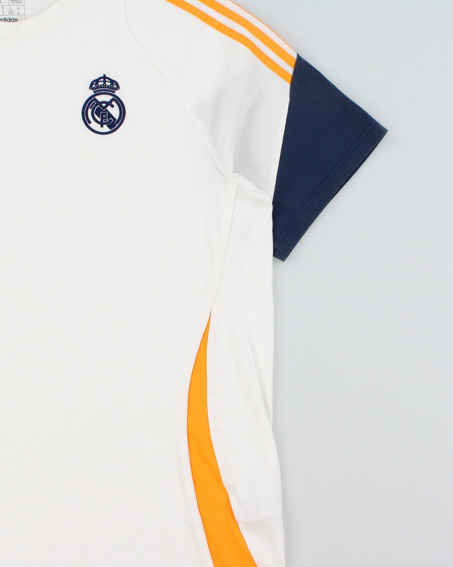 2024-25 Adidas Real Madrid CF Heavyweight Embroidered Regular Fit Crewneck Football T-Shirt - XL