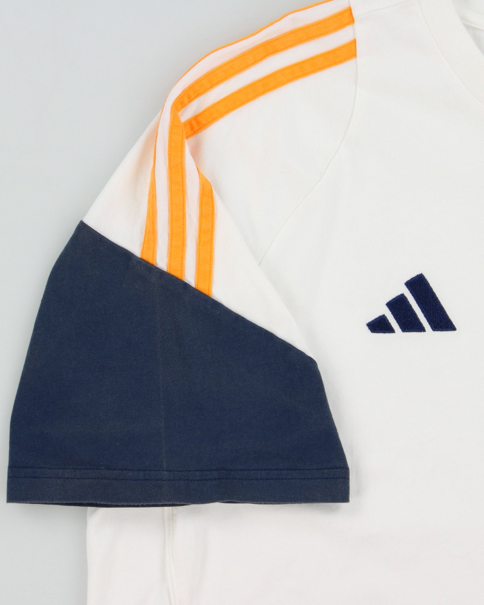 2024-25 Adidas Real Madrid CF Heavyweight Embroidered Regular Fit Crewneck Football T-Shirt - XL