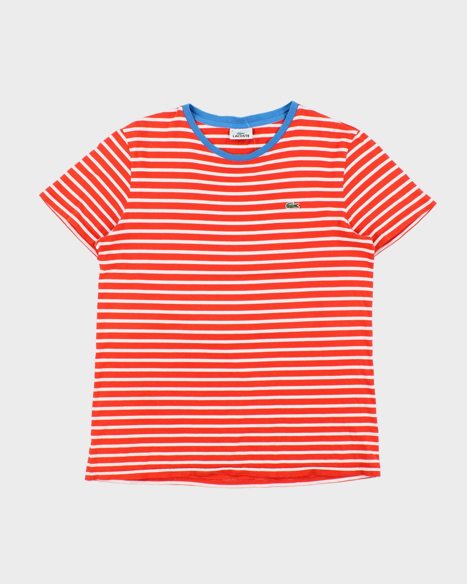 Vintage Y2K 00s Lacoste Striped Croc Pique Crewneck T-Shirt - M