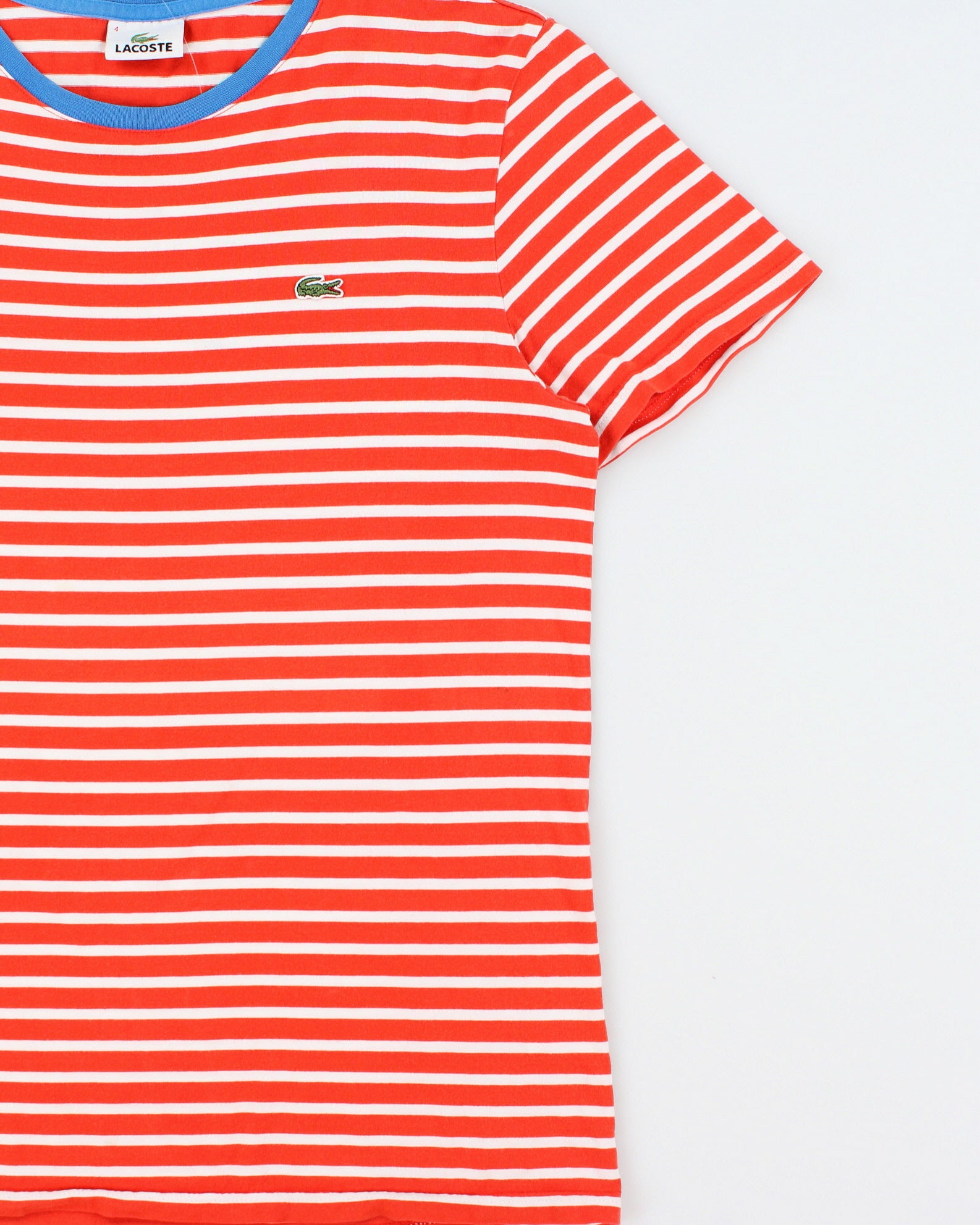 Vintage Y2K 00s Lacoste Striped Croc Pique Crewneck T-Shirt - M