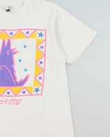 Vintage 1992 Coyote Graphic Heavyweight Single Stitch Made In Canada Crewneck T-Shirt - L