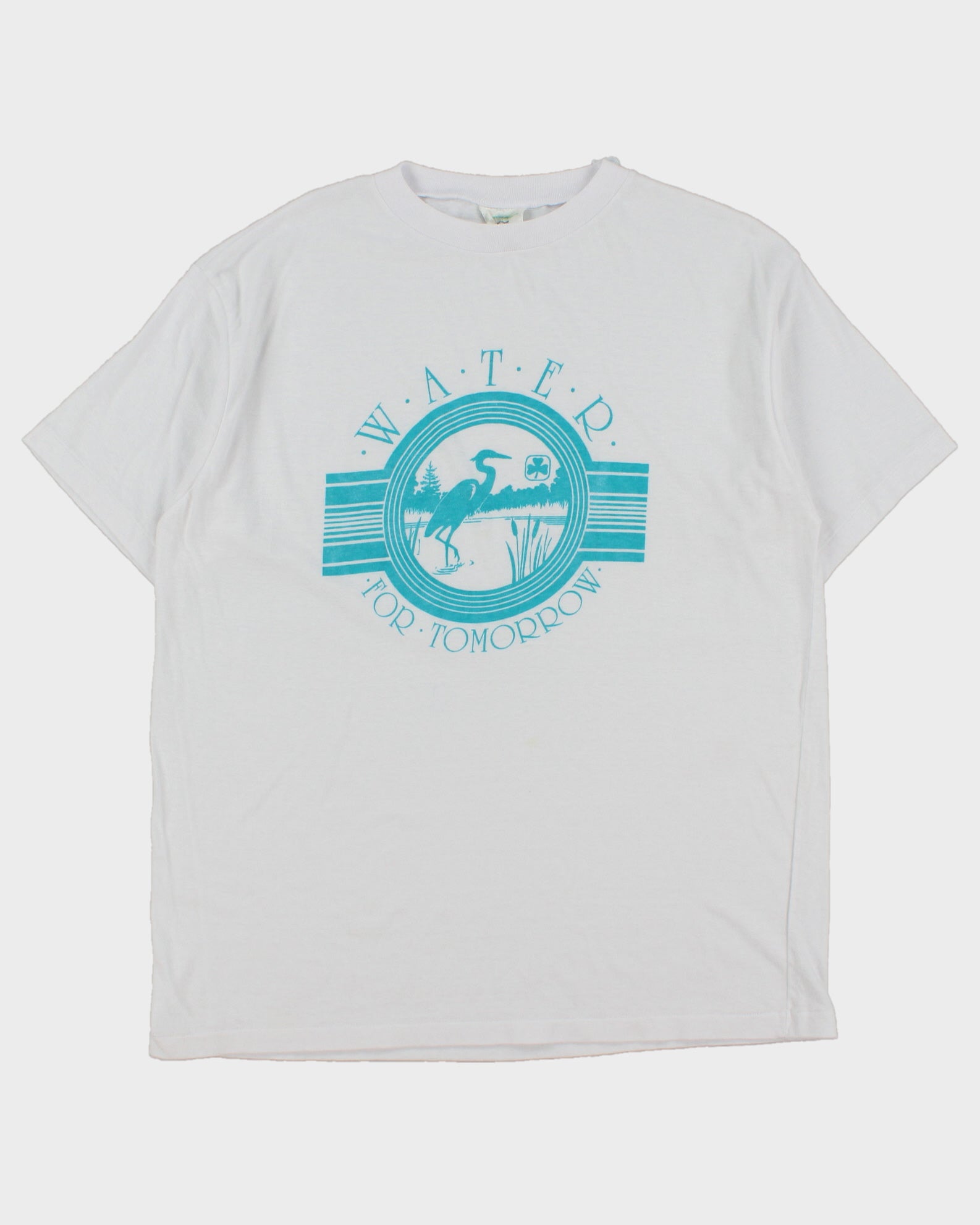 Vintage 1991 W.A.T.E.R For Tomorrow Heavyweight Single Stitch Made In Canada Crewneck T-Shirt - L