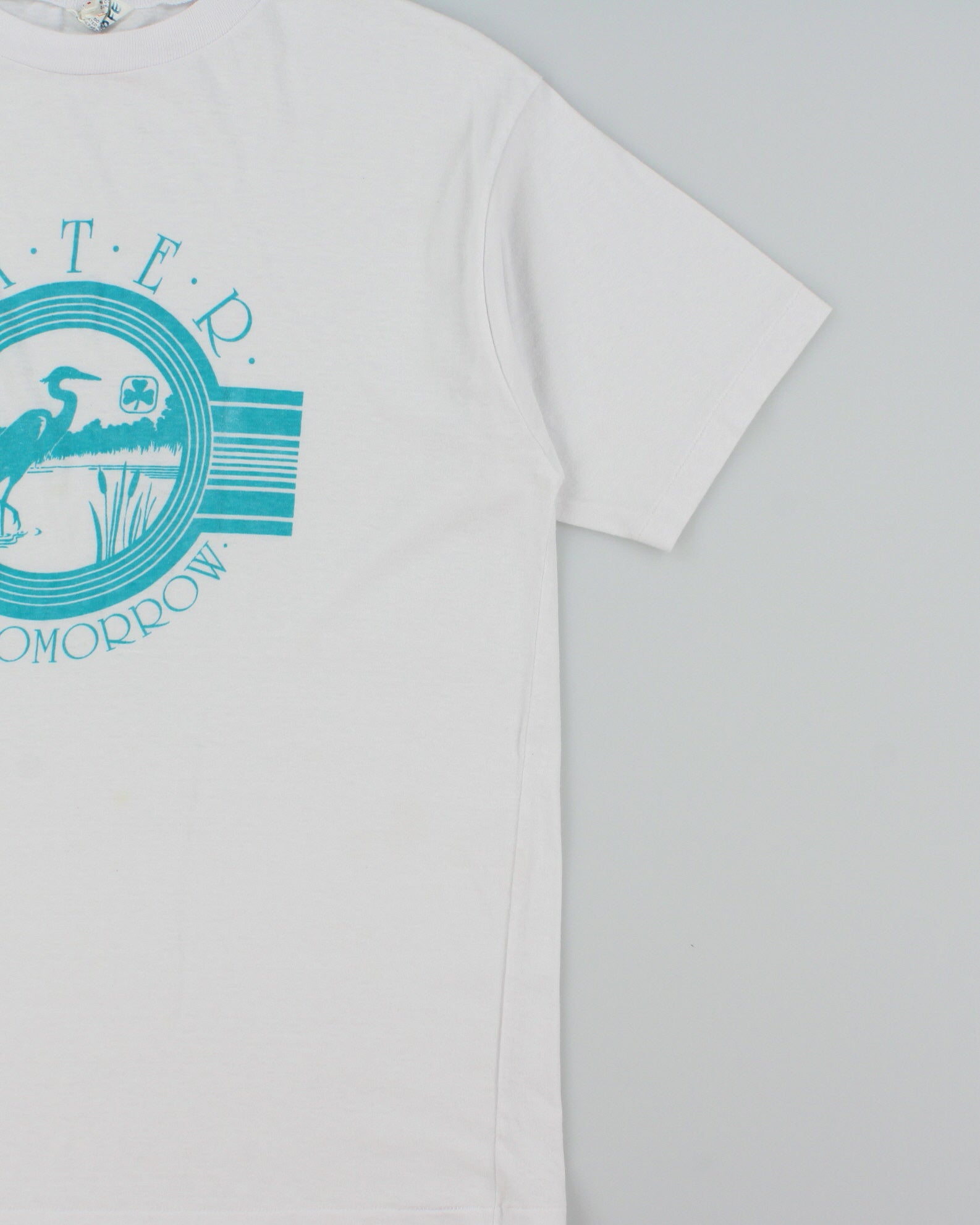 Vintage 1991 W.A.T.E.R For Tomorrow Heavyweight Single Stitch Made In Canada Crewneck T-Shirt - L