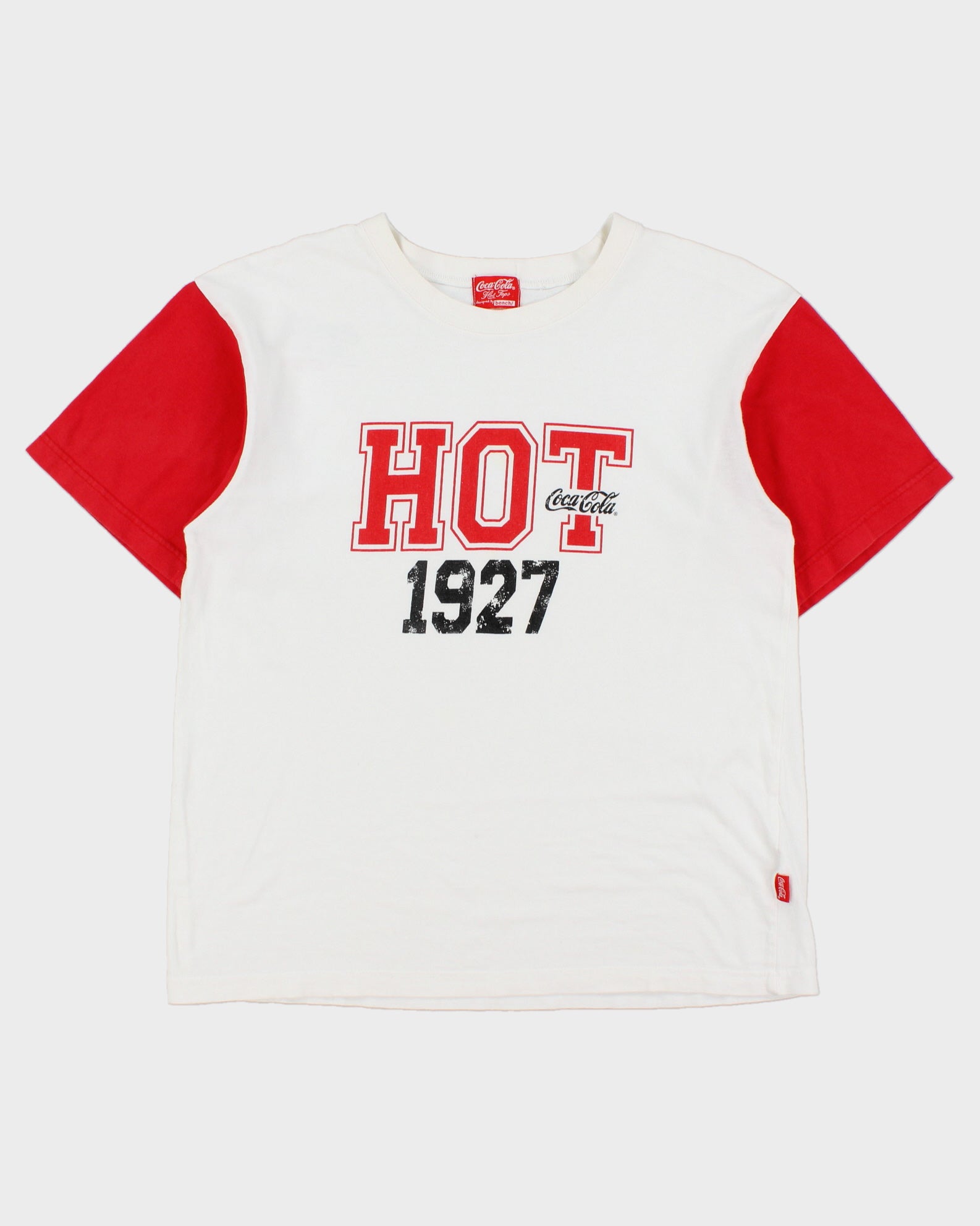 Vintage Y2K 00s Coca Cola Hot Tops By Bench Heavyweight Crewneck Raglan T-Shirt - L