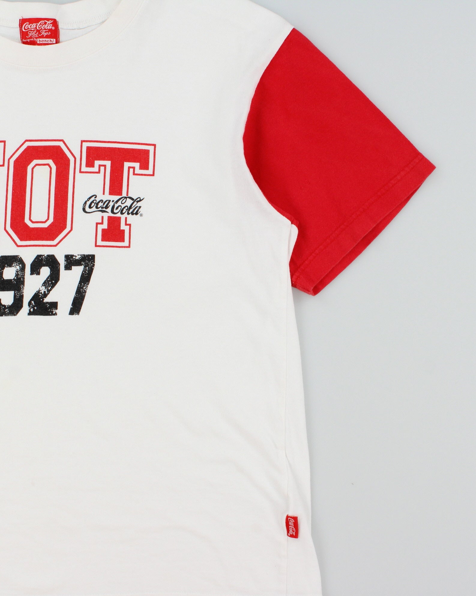 Vintage Y2K 00s Coca Cola Hot Tops By Bench Heavyweight Crewneck Raglan T-Shirt - L