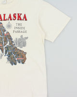 Vintage Alaska The Inside Passage Cream Heavyweight Anvil Crewneck T-Shirt - M