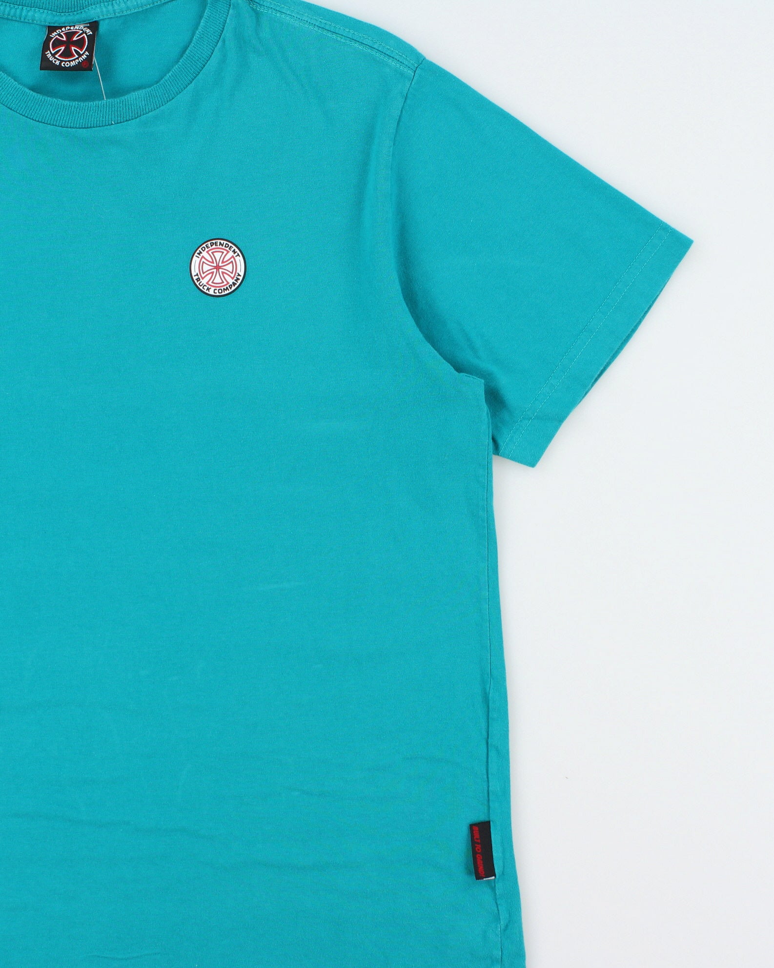 Vintage Independent Truck Company Teal Heavyweight Crewneck Skater T-Shirt - L