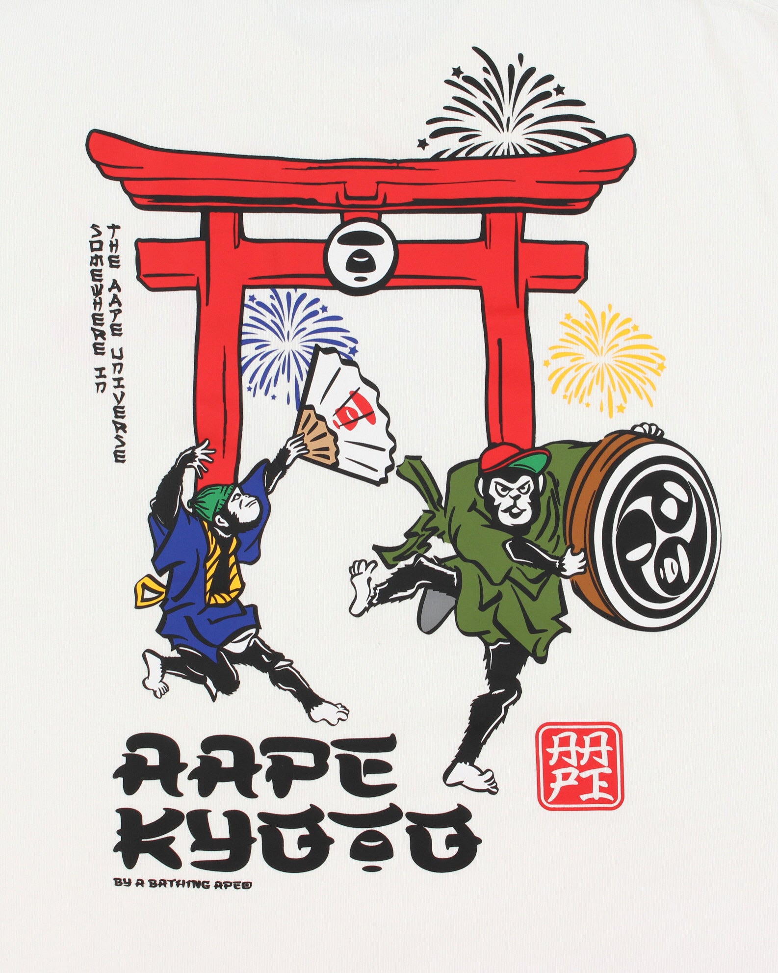 Aape By A Bathing Ape 2019 Kyoto Exclusive Flagship Store Opening Heavyweight Crewneck T-Shirt - M