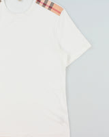 Vintage Y2K 00s Burberry Brit Nova Check Panel Single Stitch Crewneck T-Shirt - S