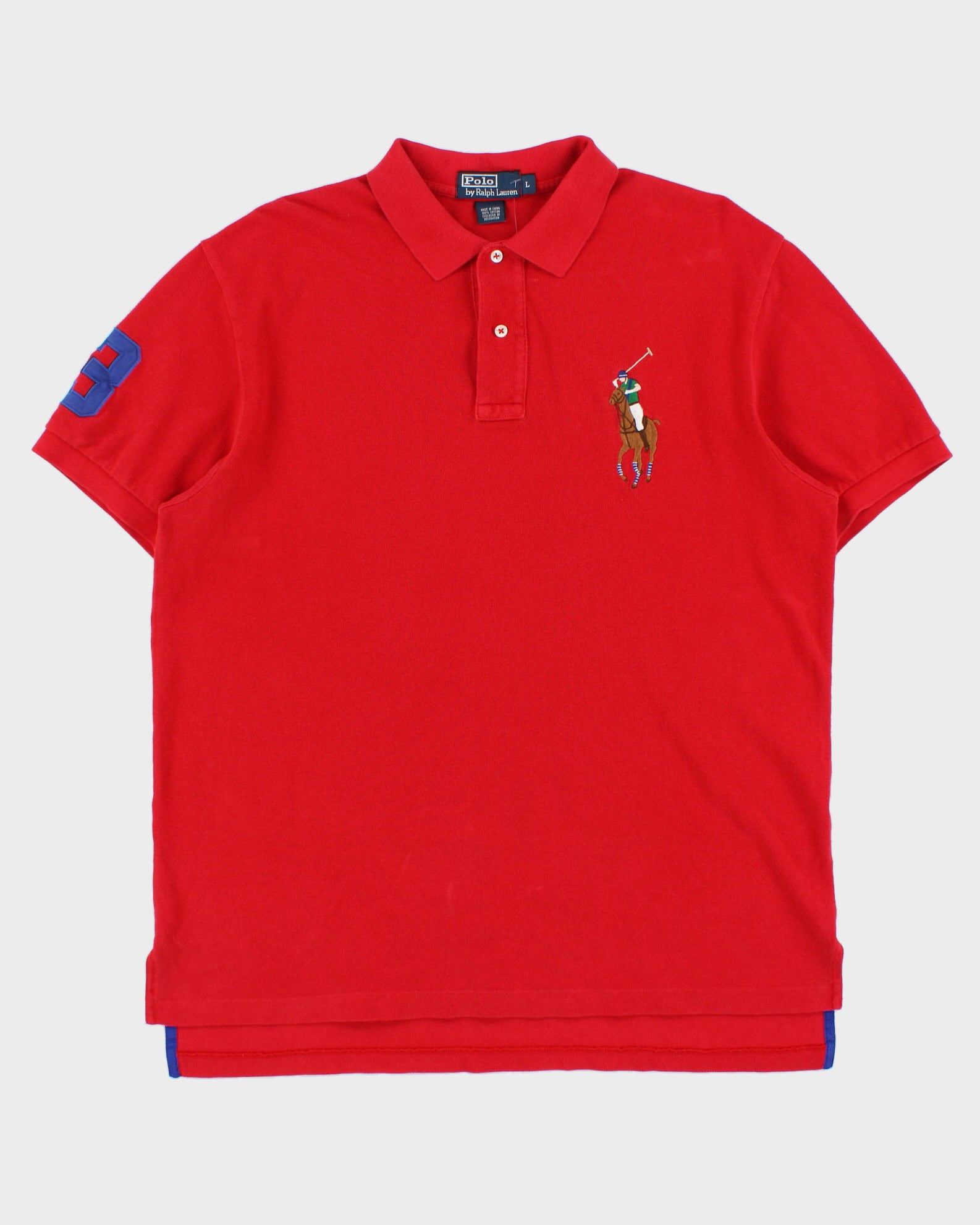 Vintage Y2K 00s Polo Ralph Lauren Big Pony Short Sleeve Polo Shirt - L