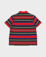 Vintage Polo Ralph Lauren Striped Classic Pony Custom Fit Short Sleeve Polo Shirt - S