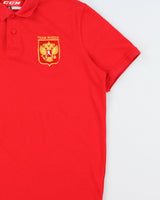 Vintage CCM Team Russia Embroidered Ice Hockey Short Sleeve Polo Shirt - XL
