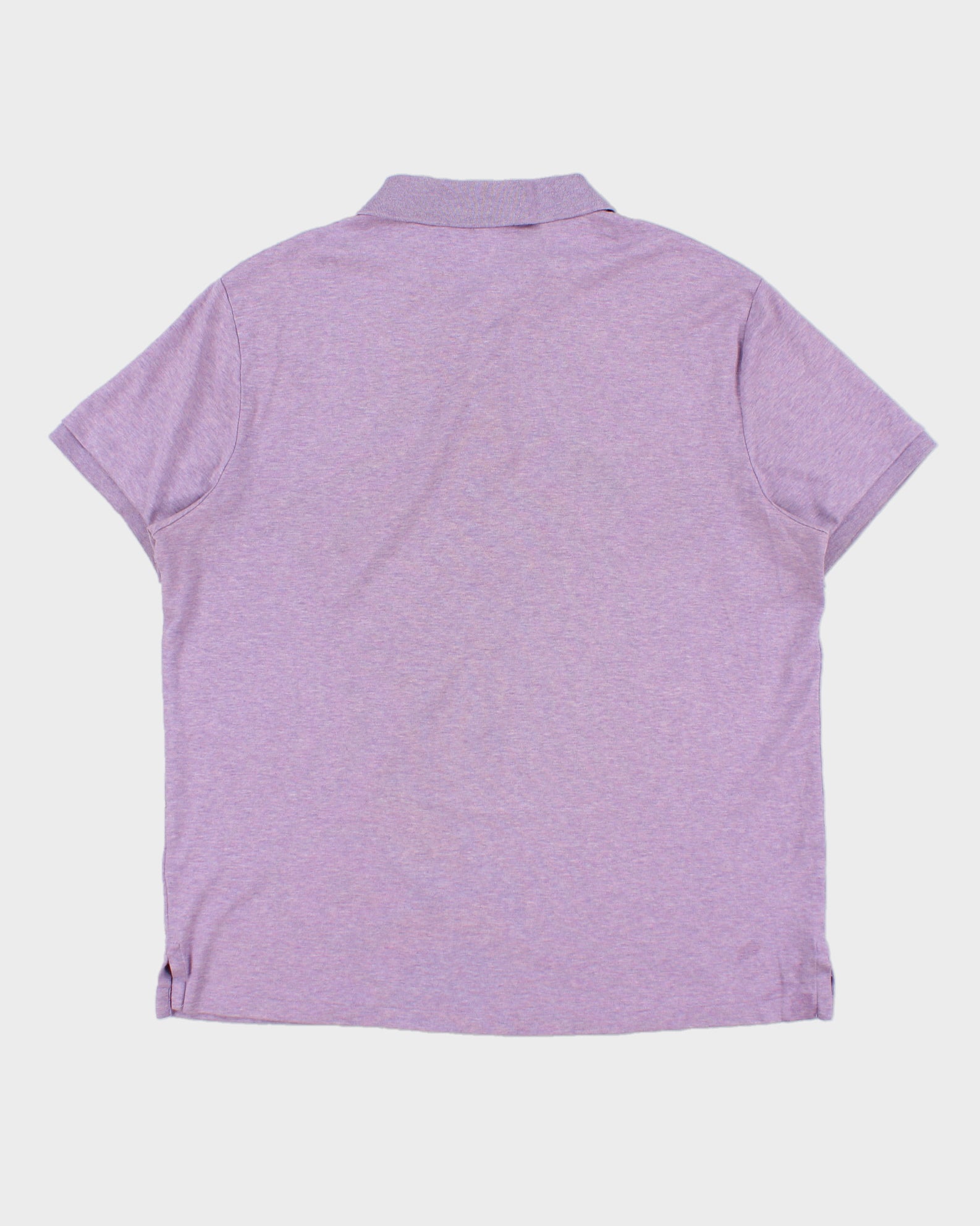 Vintage Polo Ralph Lauren Lavender Marl Classic Pony Custom Slim Fit Short Sleeve Polo Shirt - XL