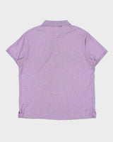 Vintage Polo Ralph Lauren Lavender Marl Classic Pony Custom Slim Fit Short Sleeve Polo Shirt - XL