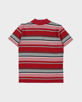 Vintage 1990s Balenciaga Paris Striped Mercerized Short Sleeve Pocket Polo Shirt - S