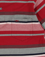 Vintage 1990s Balenciaga Paris Striped Mercerized Short Sleeve Pocket Polo Shirt - S