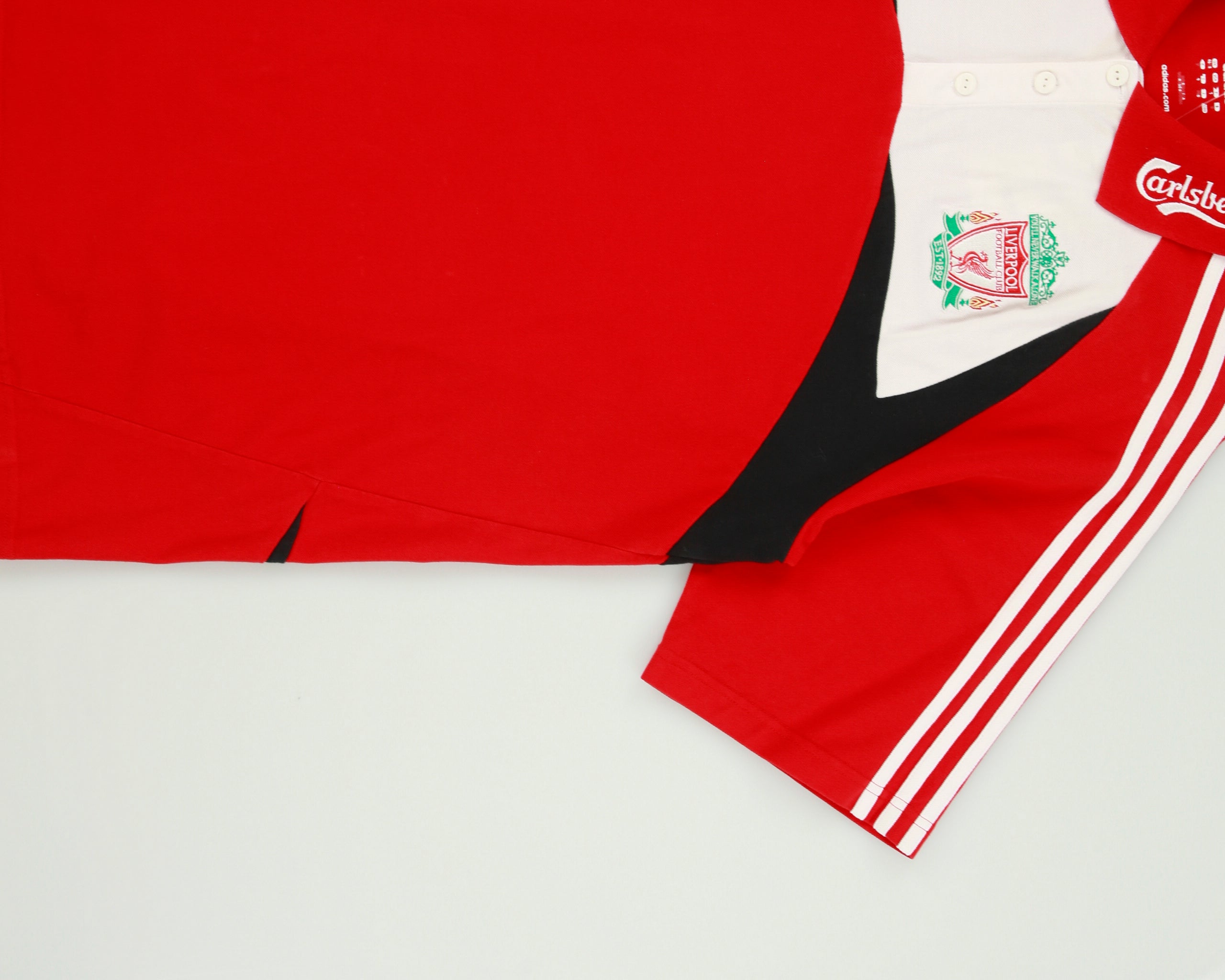Vintage 2006-07 Adidas Football Liverpool FC Embroidered Short Sleeve Polo Shirt - XL