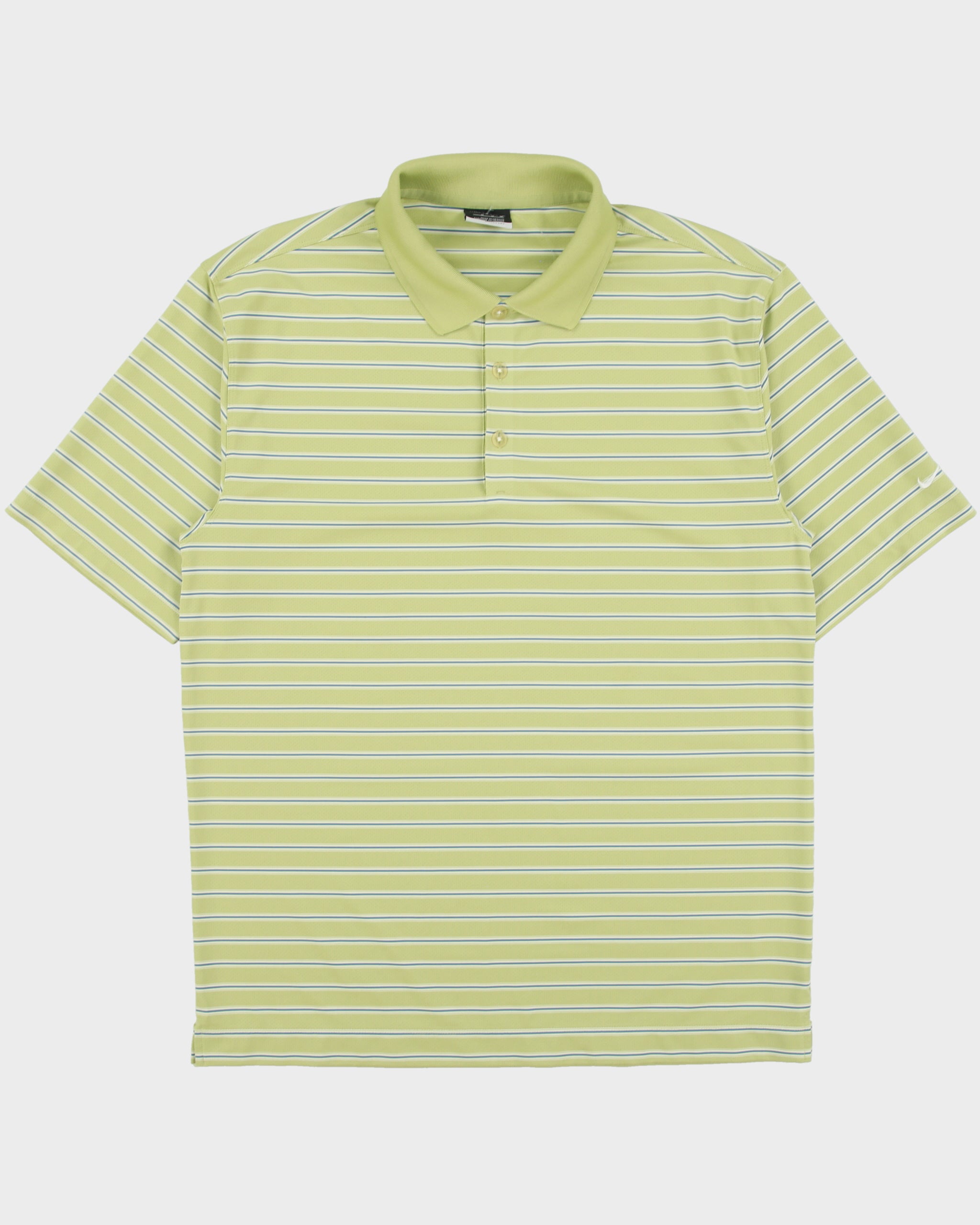 Vintage Y2K 00s Nike Golf Striped Fit Dry Short Sleeve Polo Shirt - M