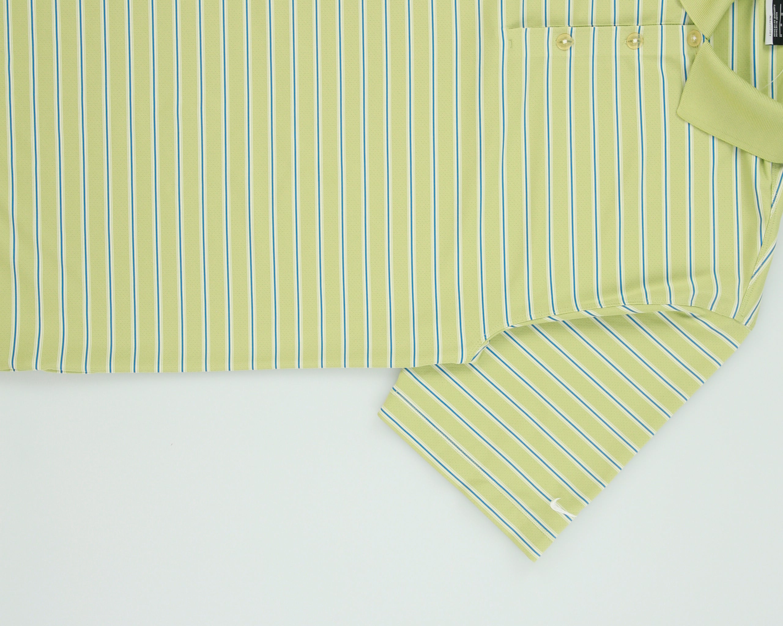 Vintage Y2K 00s Nike Golf Striped Fit Dry Short Sleeve Polo Shirt - M