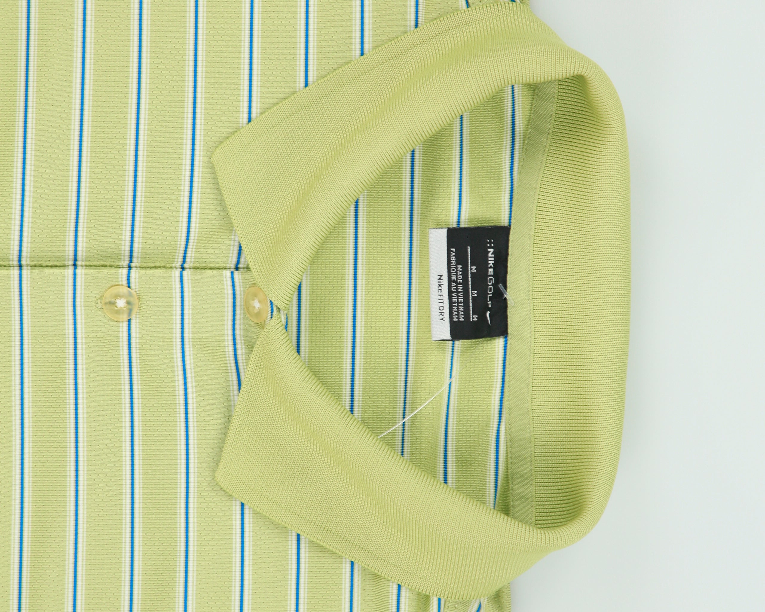 Vintage Y2K 00s Nike Golf Striped Fit Dry Short Sleeve Polo Shirt - M